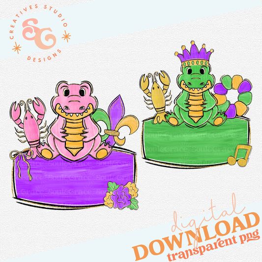 MARDI GRAS NAME PLATE SET