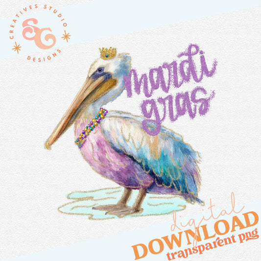 MARDI GRAS PELICAN
