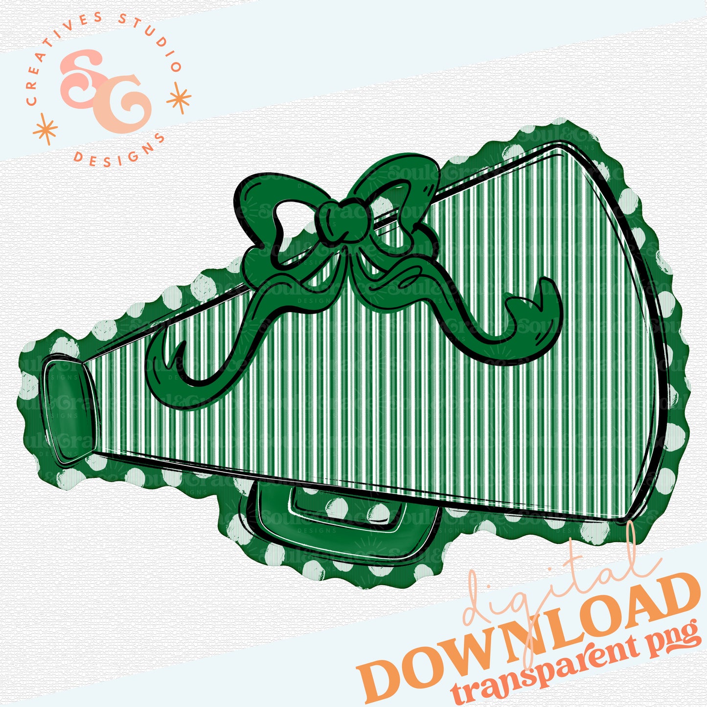 MEGAPHONES AND BOWS KELLY GREEN