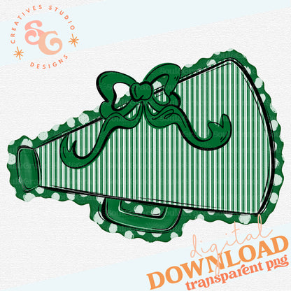 MEGAPHONES AND BOWS KELLY GREEN