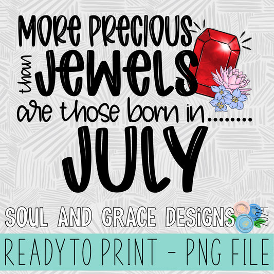 MORE PRECIOUS THAN JEWELS JULY