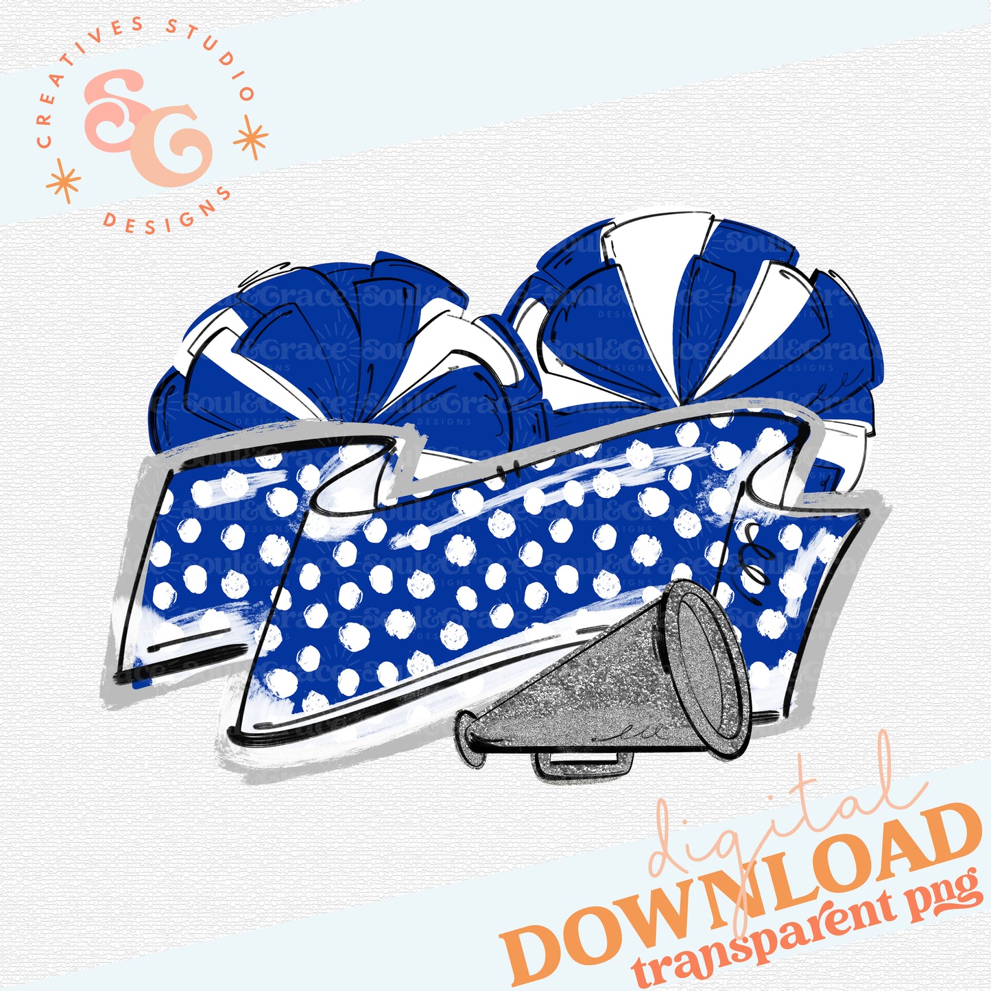 MUMS THE WORD CHEER BANNER ROYAL SILVER