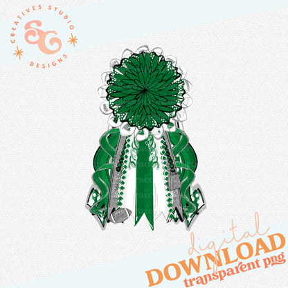 Mums the Word - Homecoming Mum - KELLY GREEN SILVER