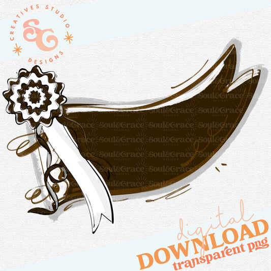 MUMS THE WORD RIBBON PENNANT BROWN