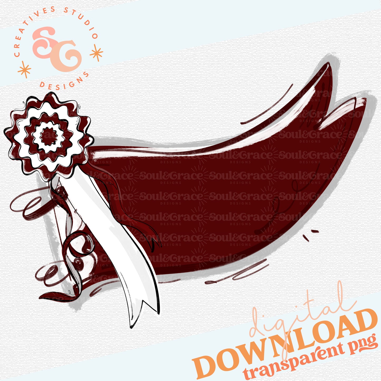 MUMS THE WORD RIBBON PENNANT MAROON
