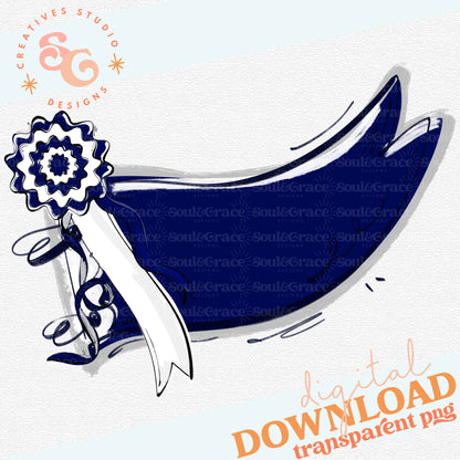 MUMS THE WORD RIBBON PENNANT NAVY