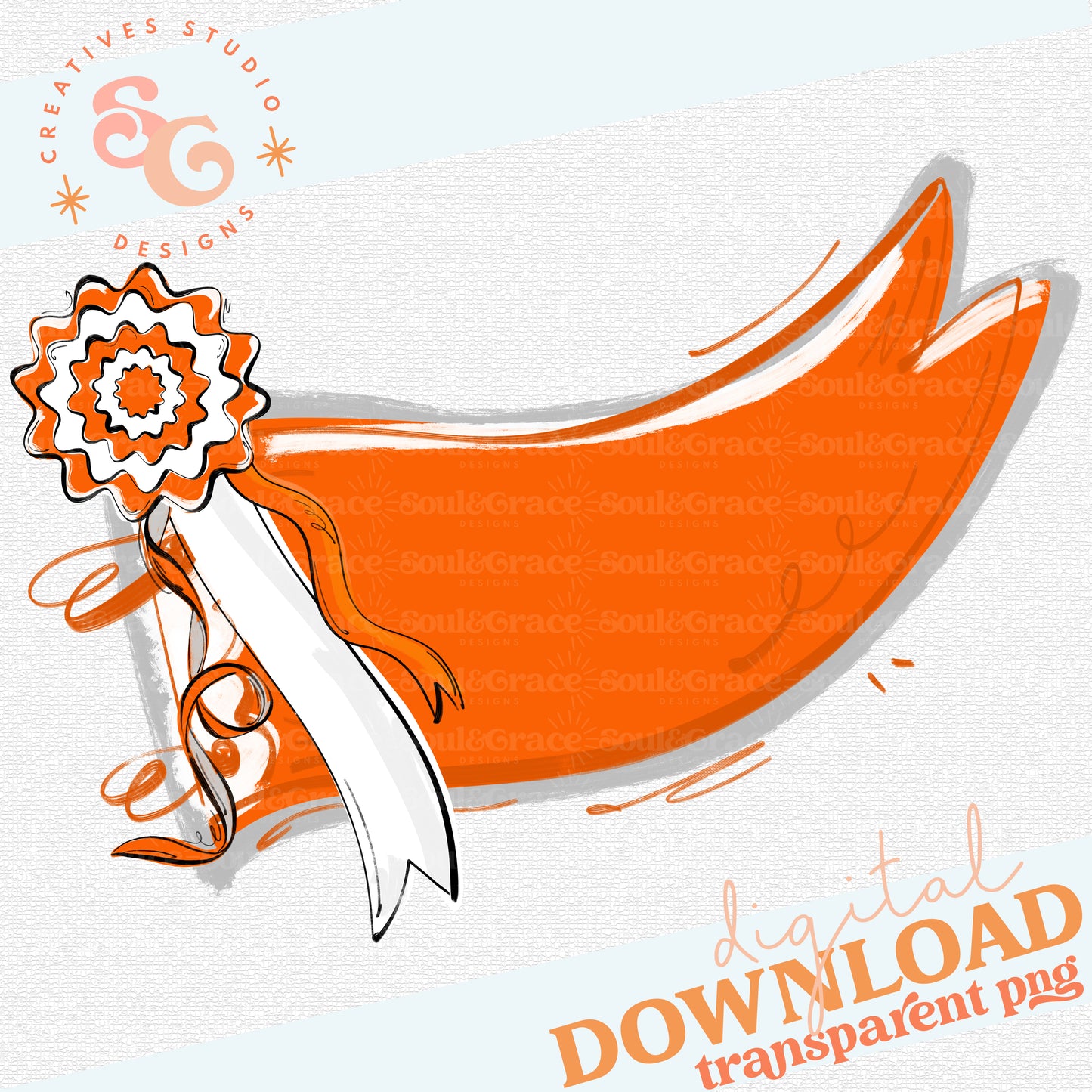 MUMS THE WORD RIBBON PENNANT ORANGE