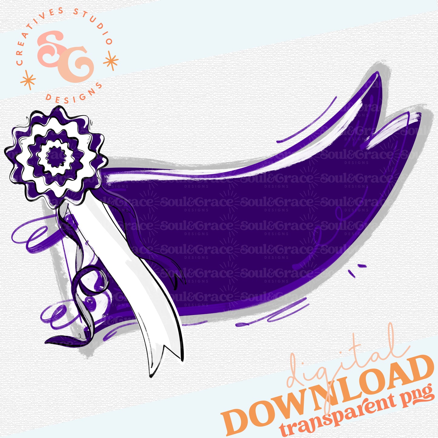 MUMS THE WORD RIBBON PENNANT PURPLE