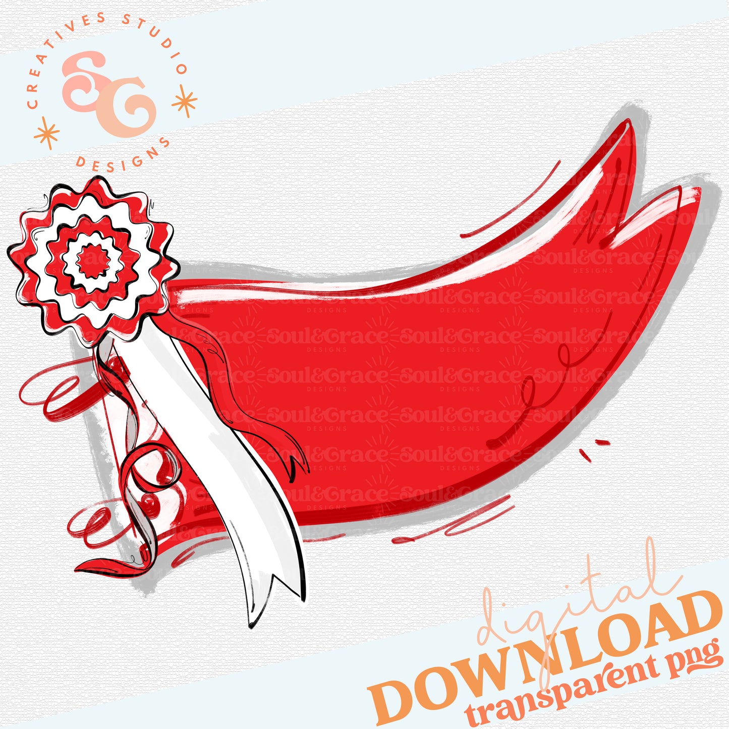 MUMS THE WORD RIBBON PENNANT RED