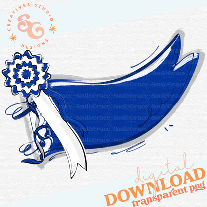 MUMS THE WORD RIBBON PENNANT ROYAL