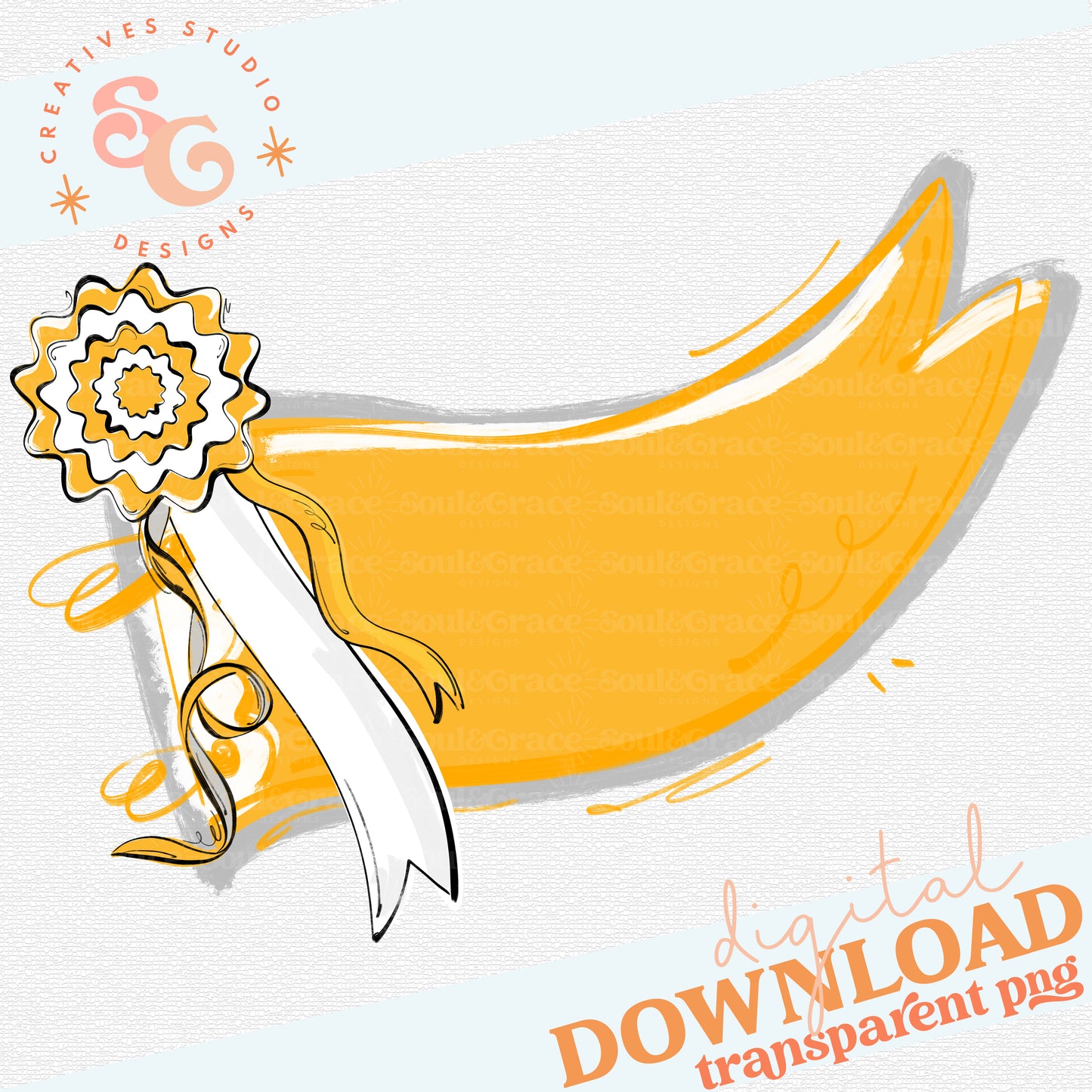 MUMS THE WORD RIBBON PENNANT YELLOW