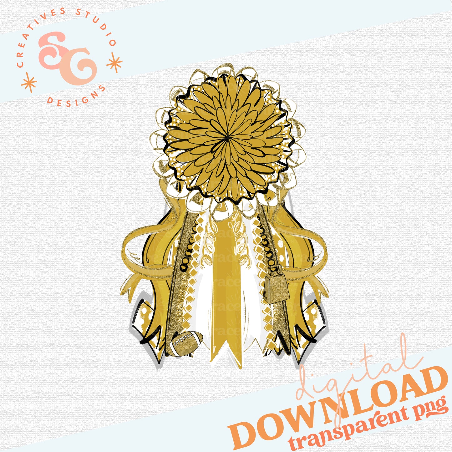 Mums the Word - Homecoming Mum - VEGAS GOLD
