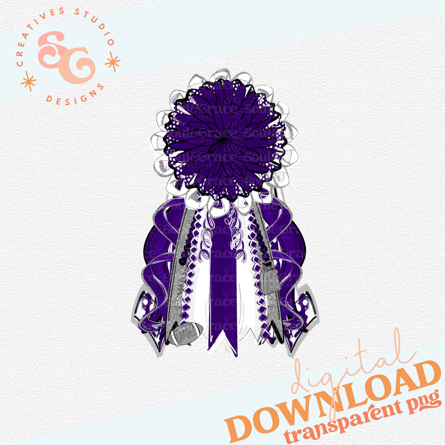 Mums the Word - Homecoming Mum - PURPLE SILVER