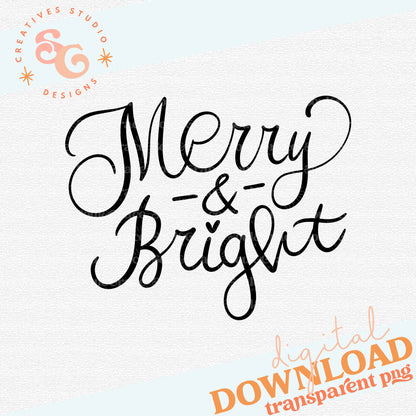 Merry & Bright Hand Lettered