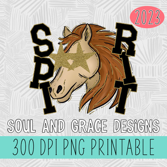Starry Eyed Mascots - Mustang - CUSTOM [DIGITAL FILE EMAILED]