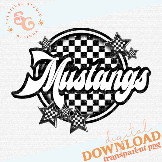 Mustangs Checker Mascots