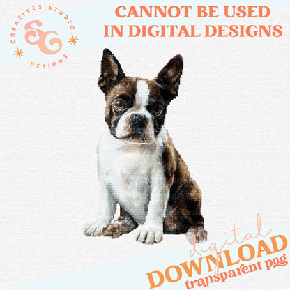 NEEDLEPOINT PETS BOSTON TERRIER