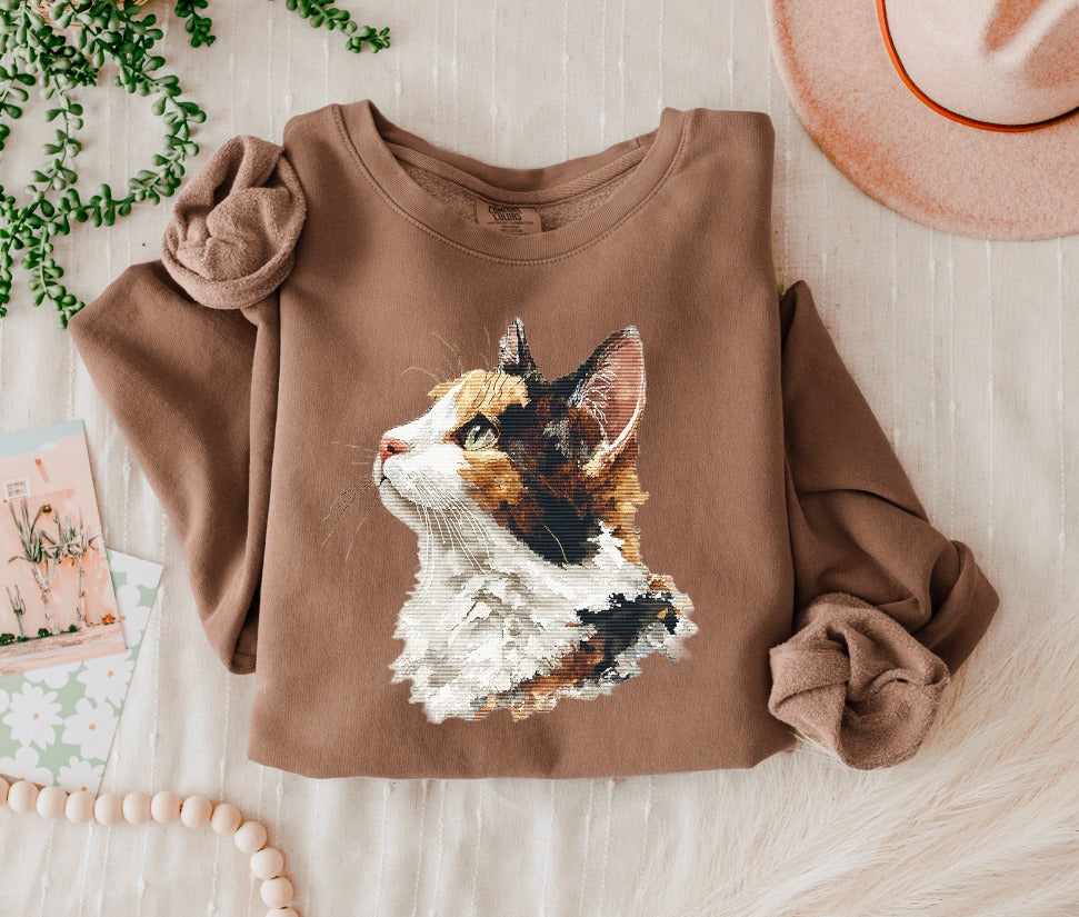 NEEDLEPOINT PETS CALICO CAT