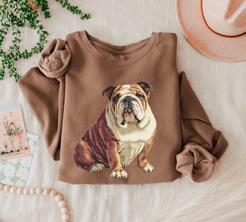 NEEDLEPOINT PETS GOLDEN BULLDOG