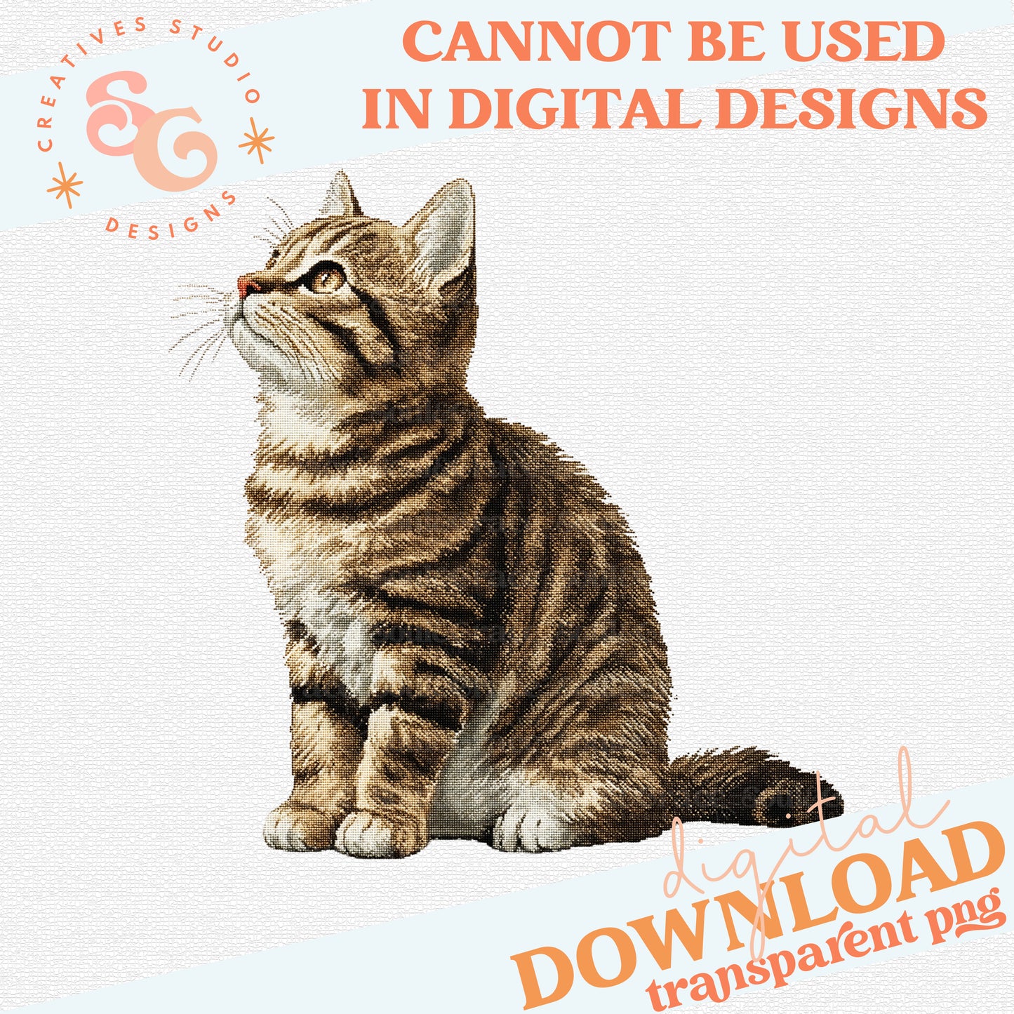 NEEDLEPOINT PETS TABBY CAT