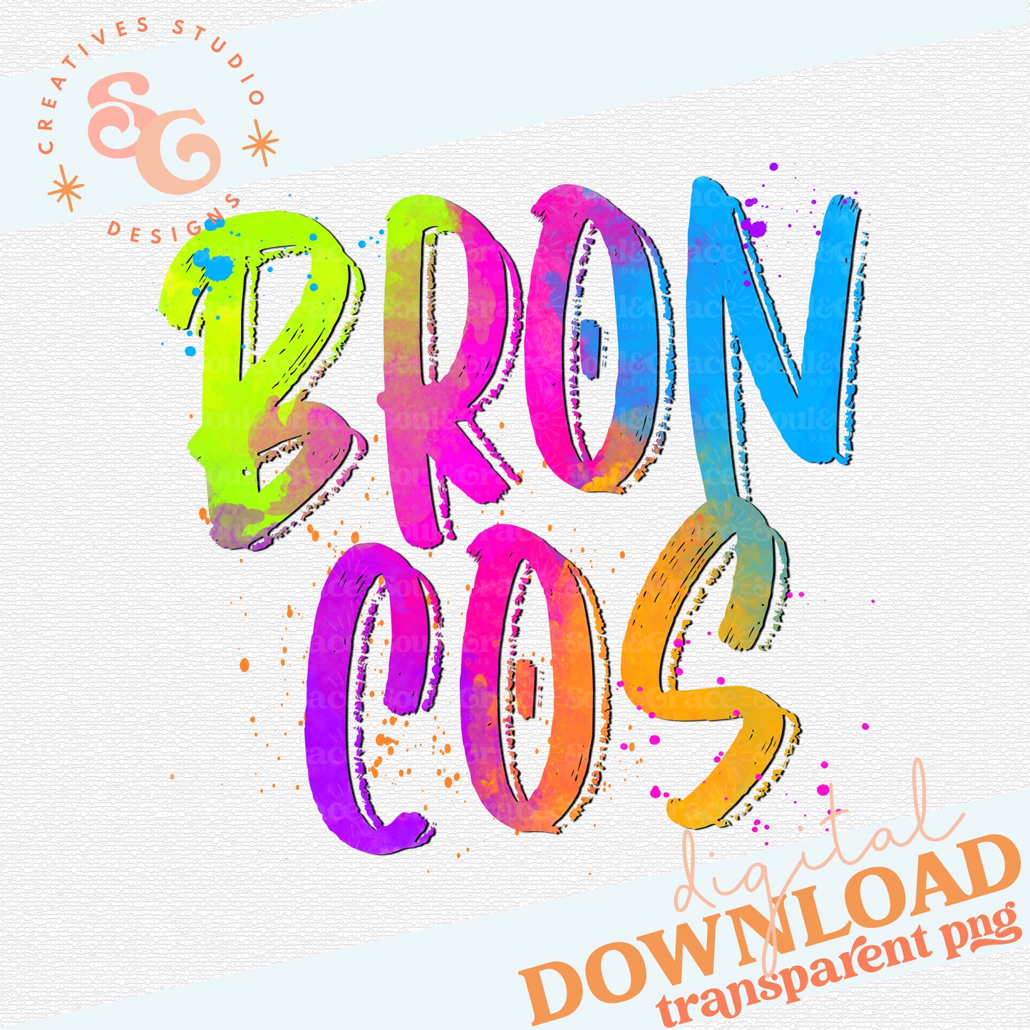 NEON MASCOTS BRONCOS