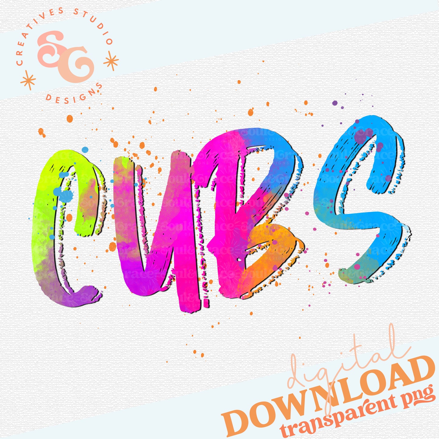 NEON MASCOTS Cubs