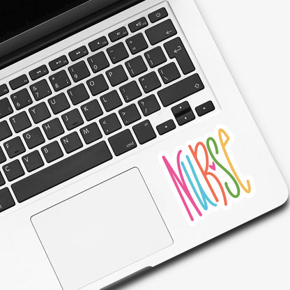 NURSE BRIGHT LETTERING STICKER VINYL DECAL