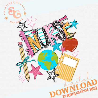 BACK TO SCHOOL NAME PENNANT NURSE