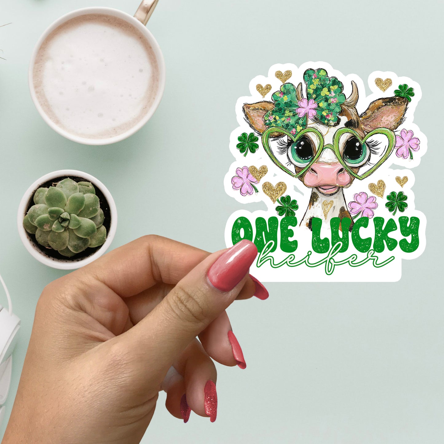 ONE LUCKY HEIFER STICKER VINYL DECAL