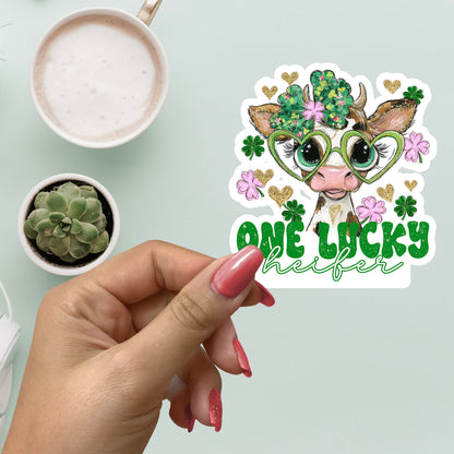 ONE LUCKY HEIFER STICKER VINYL DECAL