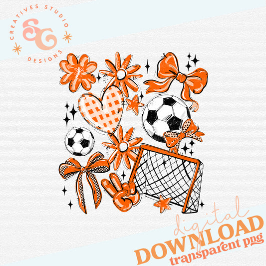 ORANGE SOCCER PLAY BALL COLLAGE