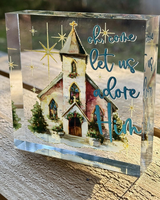 Personalized Acrylic Photo Block – Freestanding Print