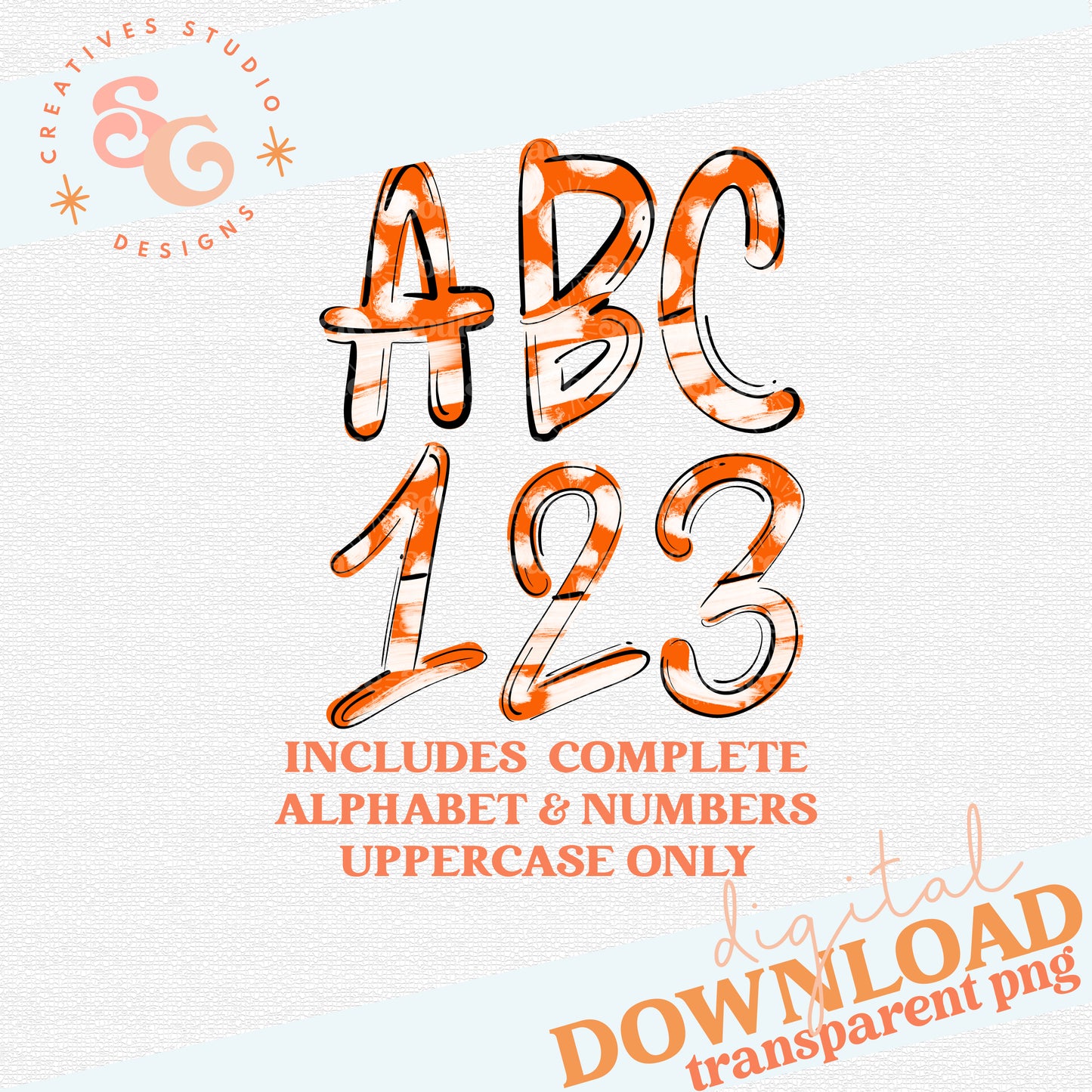 Spirit Spots ORANGE Alphabet & Numbers