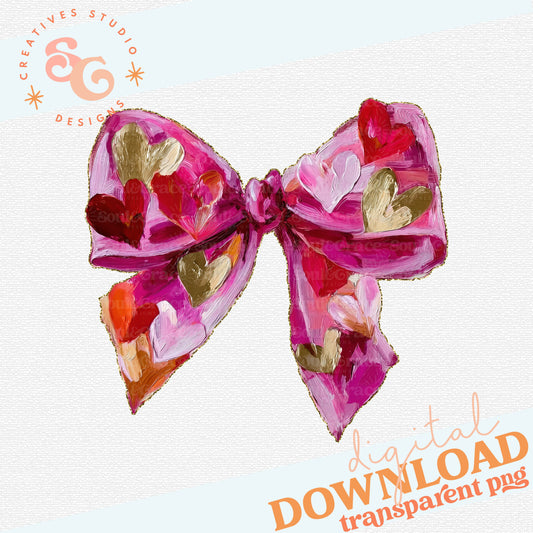 PAINTED VALENTINE BOW