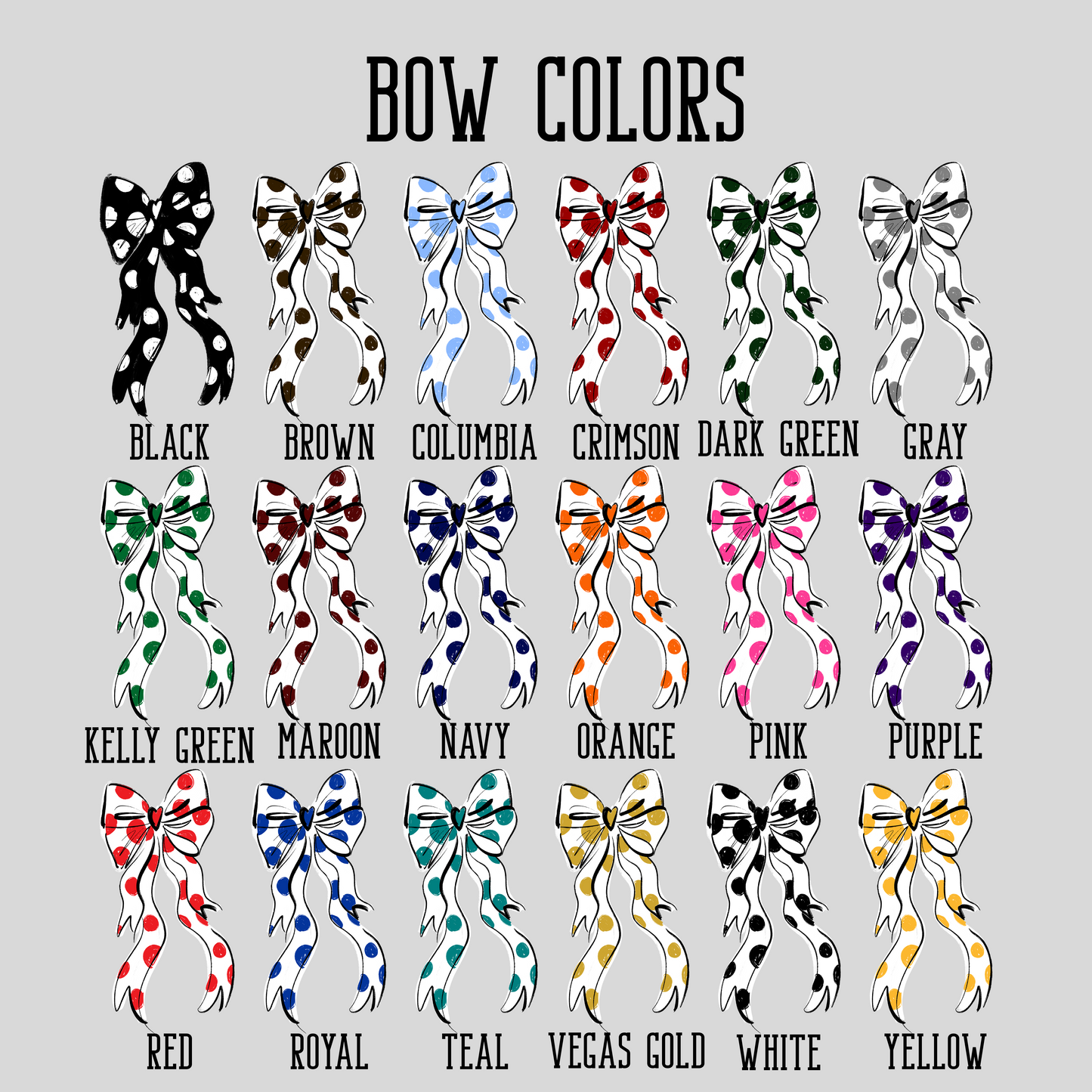 PENNANTS AND BOWS MASCOT CUSTOM - BLOCK LETTERING