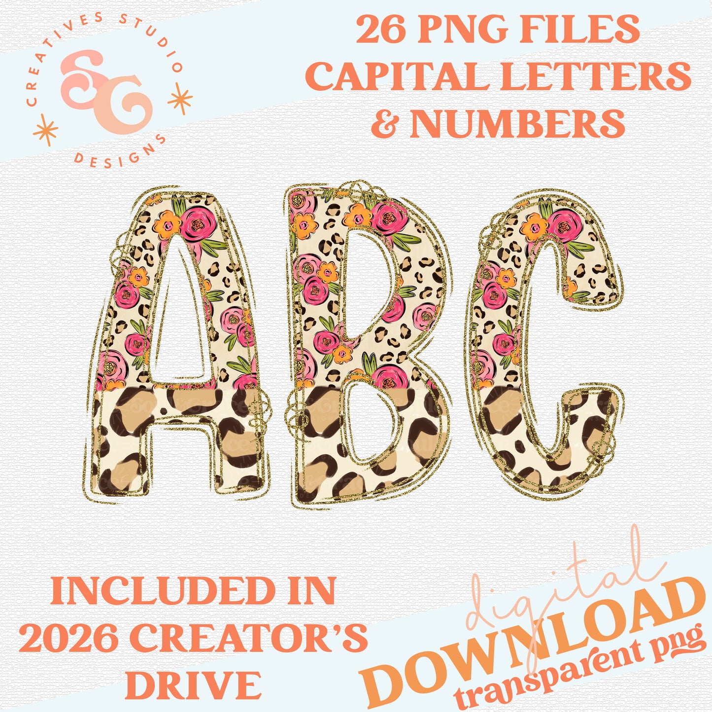 PEONY PRINT ALPHABET