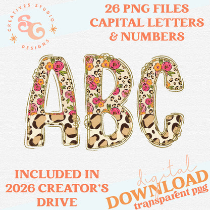 PEONY PRINT ALPHABET