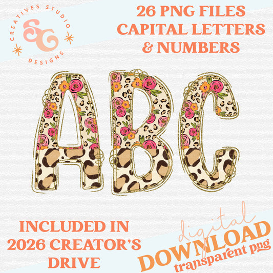 PEONY PRINT ALPHABET