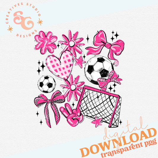 PINK SOCCER PLAY BALL COLLAGE