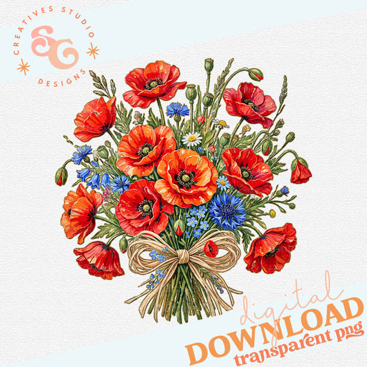 POPPY MEMORIAL BOUQUET