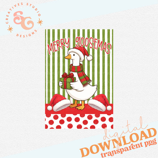 PORCH GOOSE GARDEN FLAG CHRISTMAS
