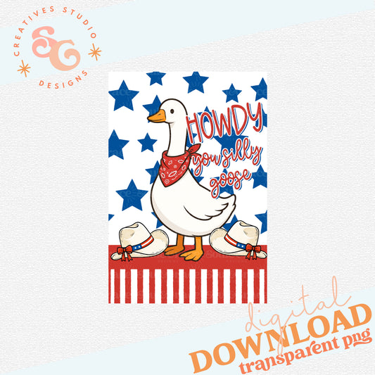 PORCH GOOSE GARDEN FLAG HOWDY
