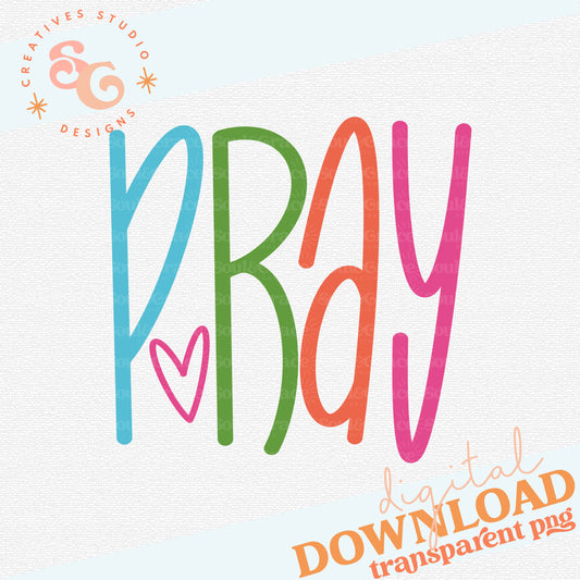 PRAY LETTERING