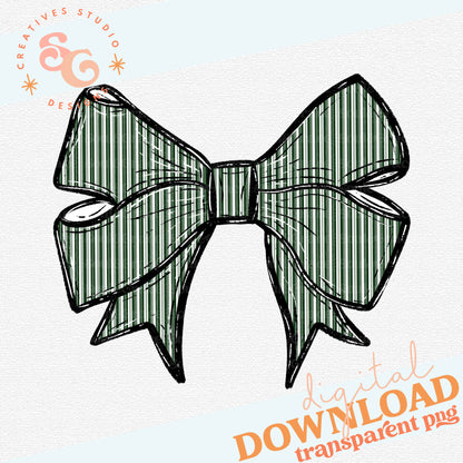 PREPSTER SEERSUCKER BOWS DARK GREEN