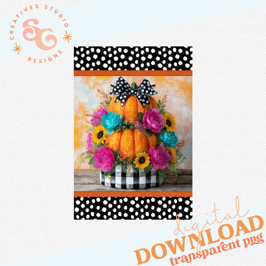 PUMPKIN VIGNETTE GARDEN FLAG