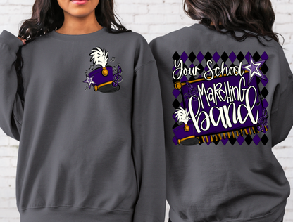 MARCHING BAND ARGYLE PURPLE