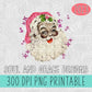 Pink Santa Sequin - Dark