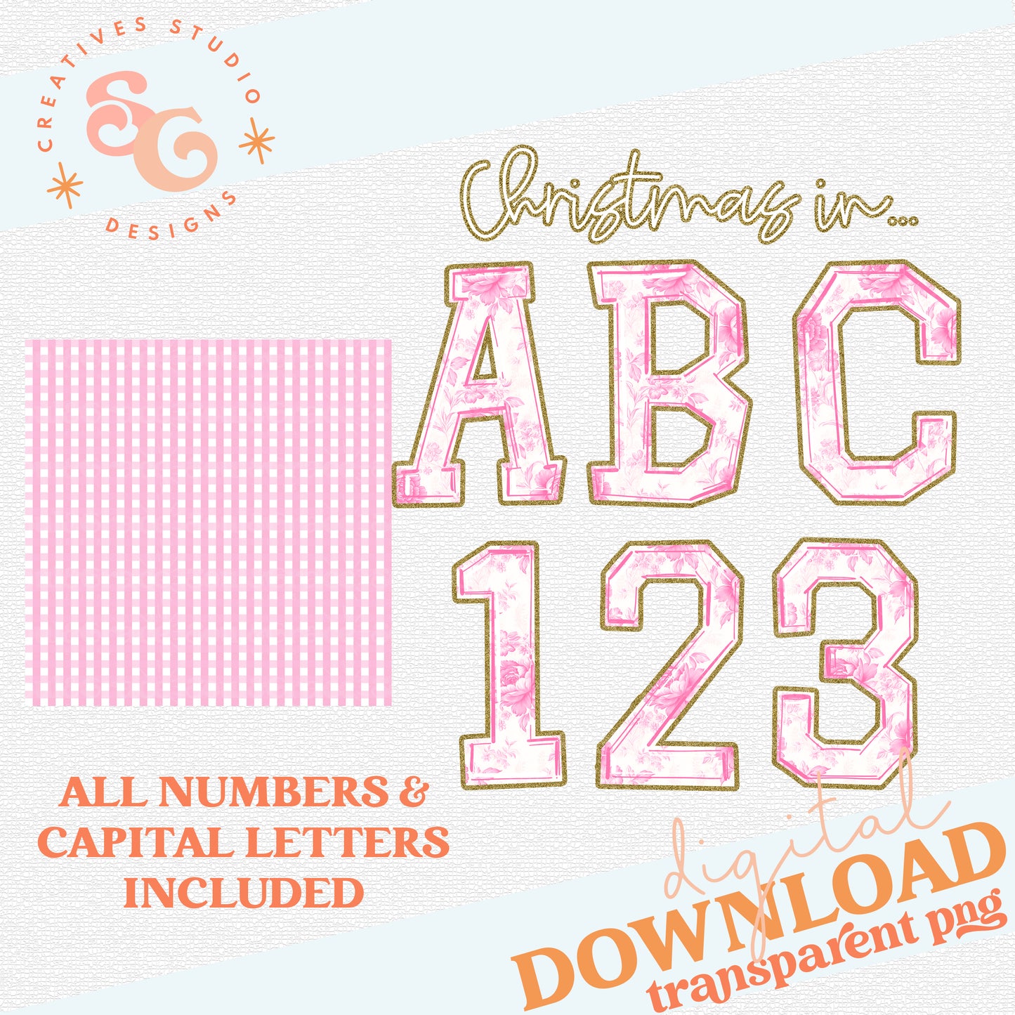 Pink Toile Mix & Match Alphabet Set  - Includes Paper, Numbers and Wording