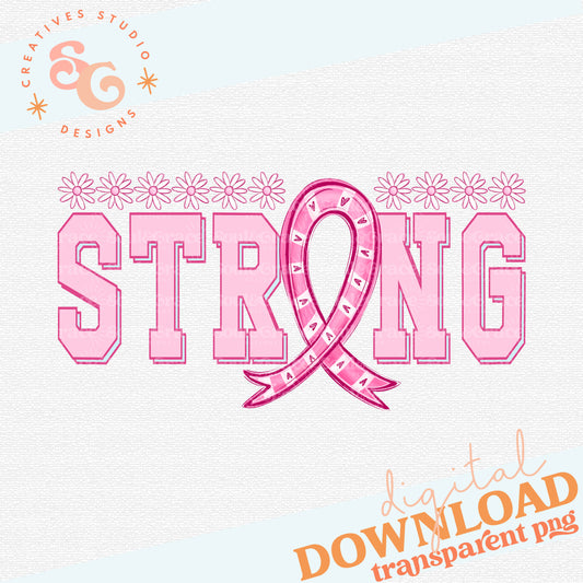 Pink Ribbon Strong - Add Your Team Name