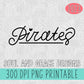 Hand Lettered Pirates